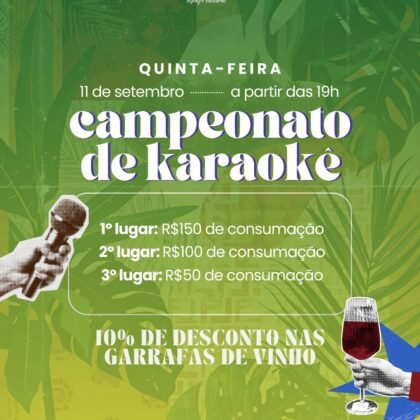 # 25 de Setembro - Quinta # Campeonato de Karaokê 512
