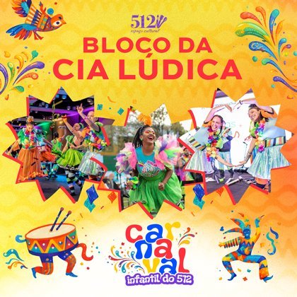 # 15 de Fevereiro - Domingo # Cia Lúdica 14h as 19h