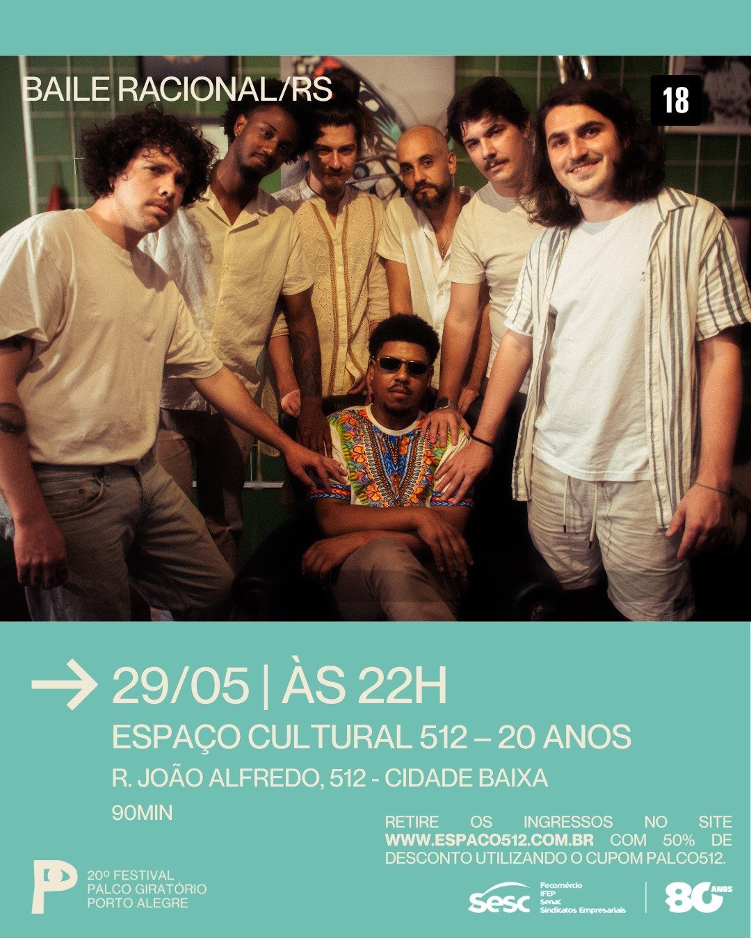 # 29 de Maio – Sexta # Baile Racional # 20 Festival Palco Giratorio Sesc Poa