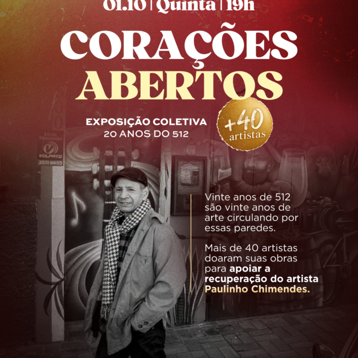 # 01 de Outubro - Quinta # Abertura Exposição Corações Abertos + Carreteiro Samba Jazz
